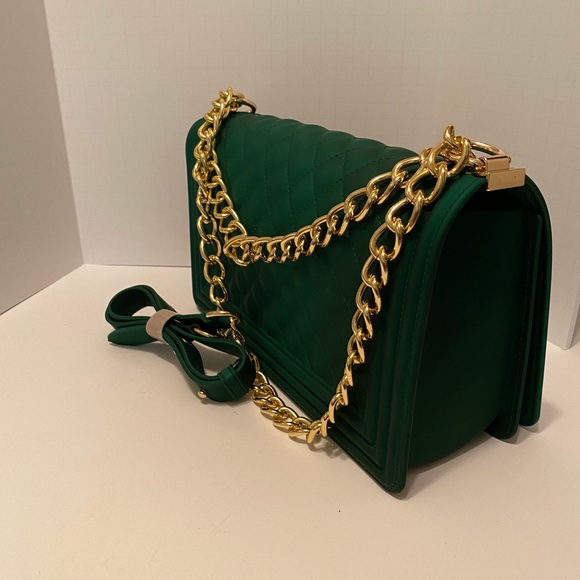 Bags Hunter Green Quilted Bag Poshmark